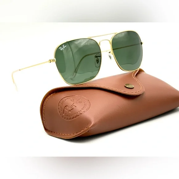 Ray-Ban RB3136 Caravan Sunglasses Green G-15 Lens Arista - Picture 5 of 9